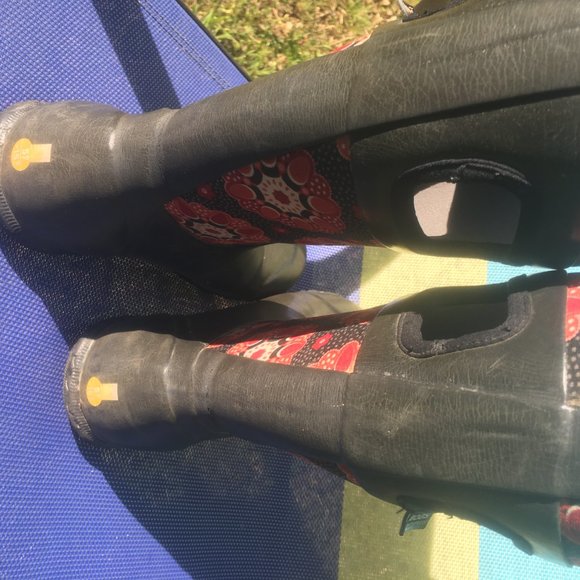 Girls Bogs Kaleidescope Tall Rain Boots Size 4 - Picture 5 of 6